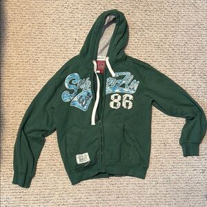 Green Superfly Zip-Up Hoodie
